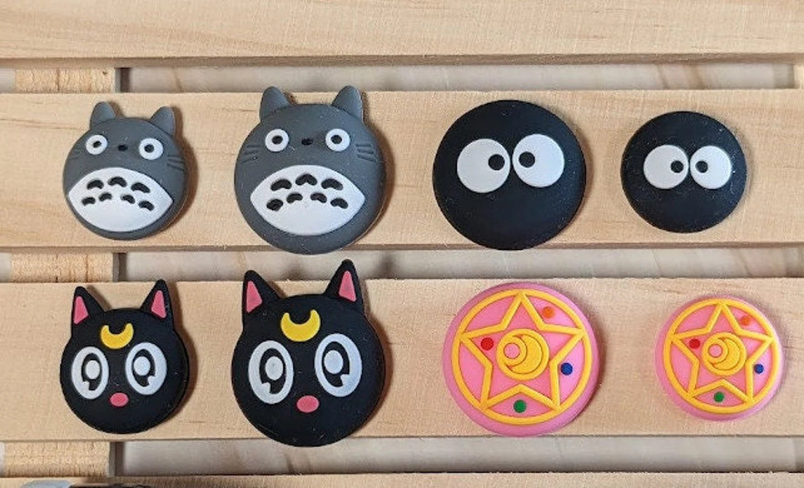 Silicone Cover- My Neighbor Totoro - Soot Sprites - Sailormoon Thumb grips Nintendo Switch