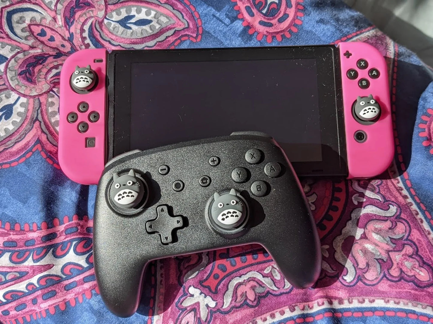 PlayStation and Nintendo Switch Pro Controller Thumb Grips  - Silicone Cover- My Neighbor Totoro - Soot Sprites - Sailormoon