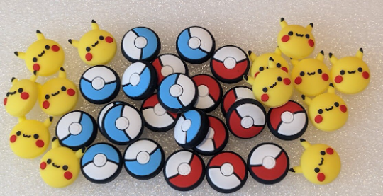 Pokemon Pokeball and Pikachu Thumb Grips